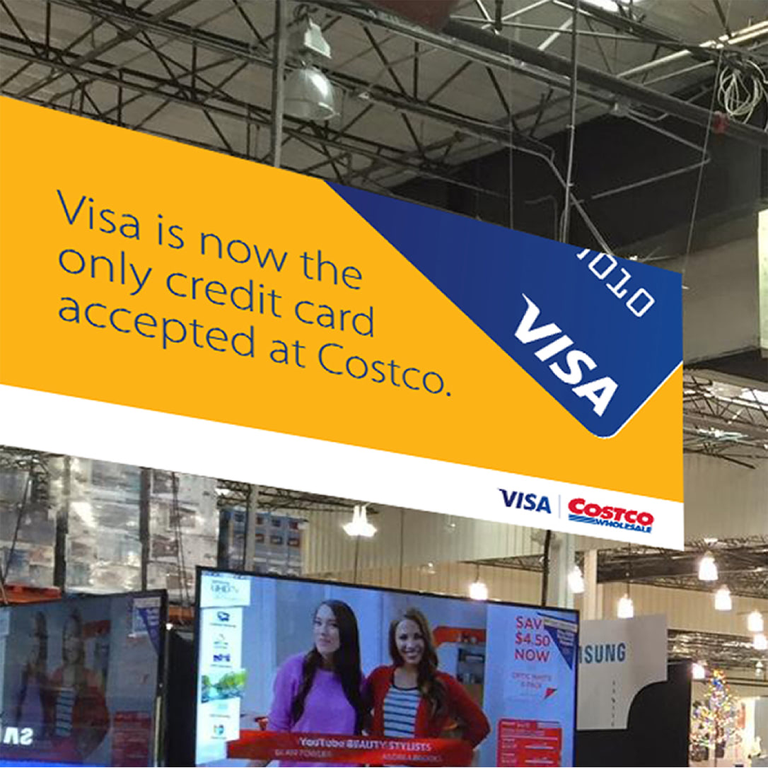 Visa Costco in-store acceptance signage