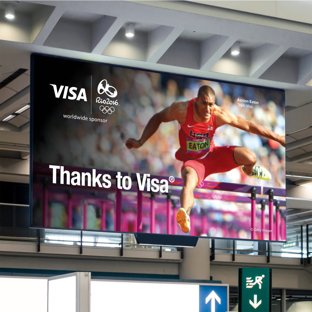 U.S. Bank out-of-home airport signage