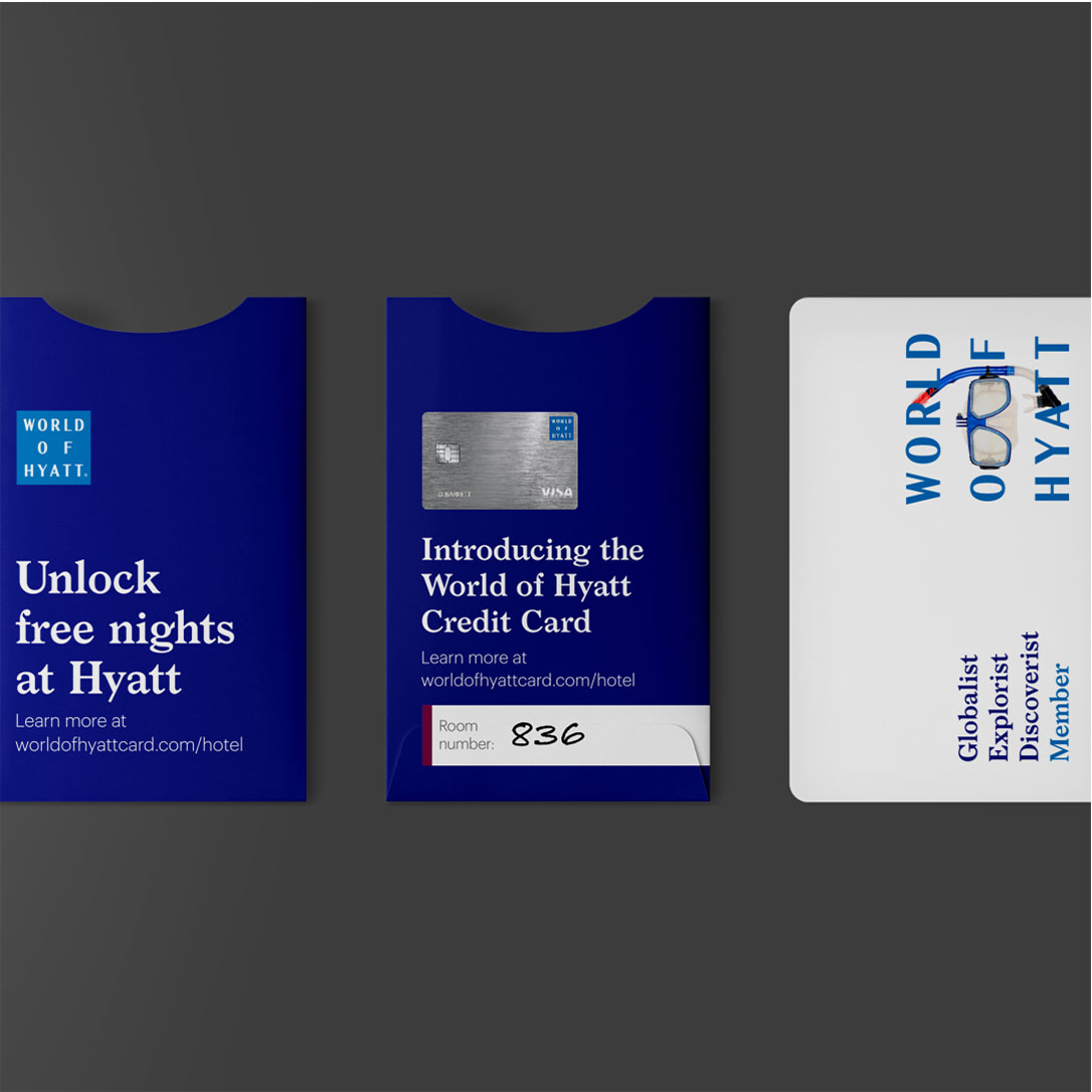 World of Hyatt on-property signage and marketing