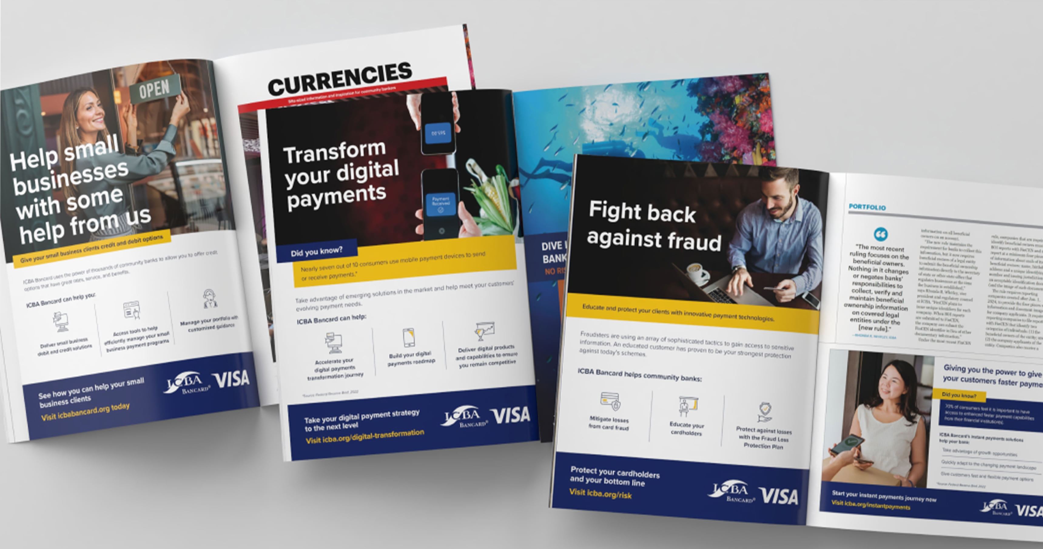 ICBA Bancard magazine ads
