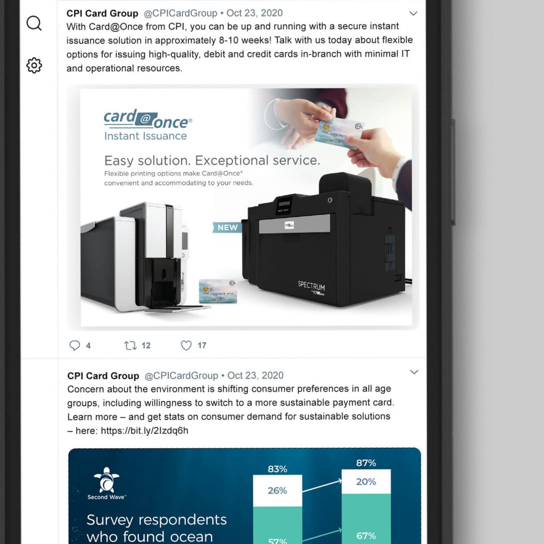 CPI Card Group Organic Social Media Content