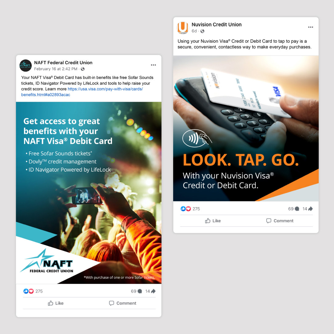 Organic Social Media Content Visa Community Issuers and Credit Unions