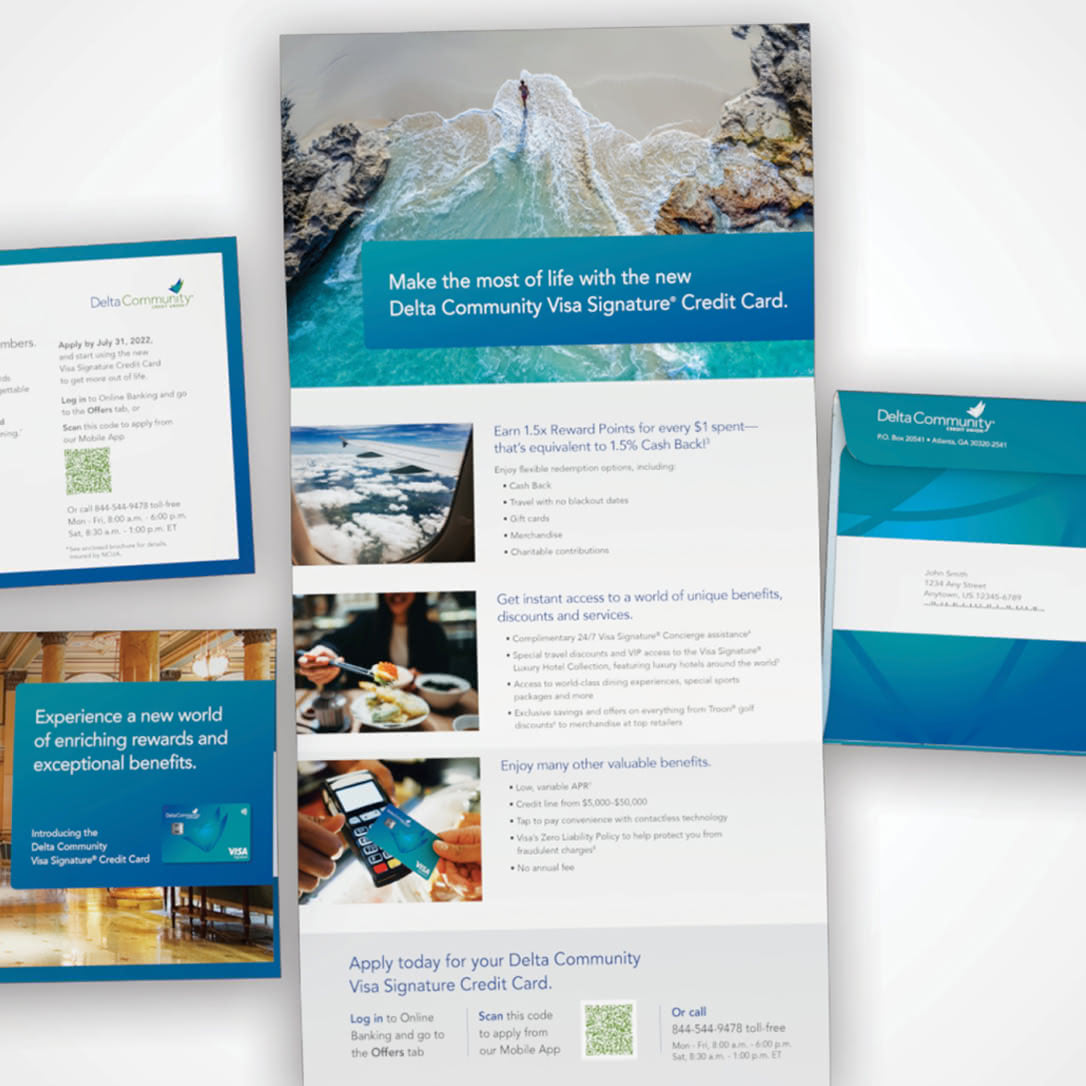 Delta Community Credit Union Visa Signature Card Launch DM