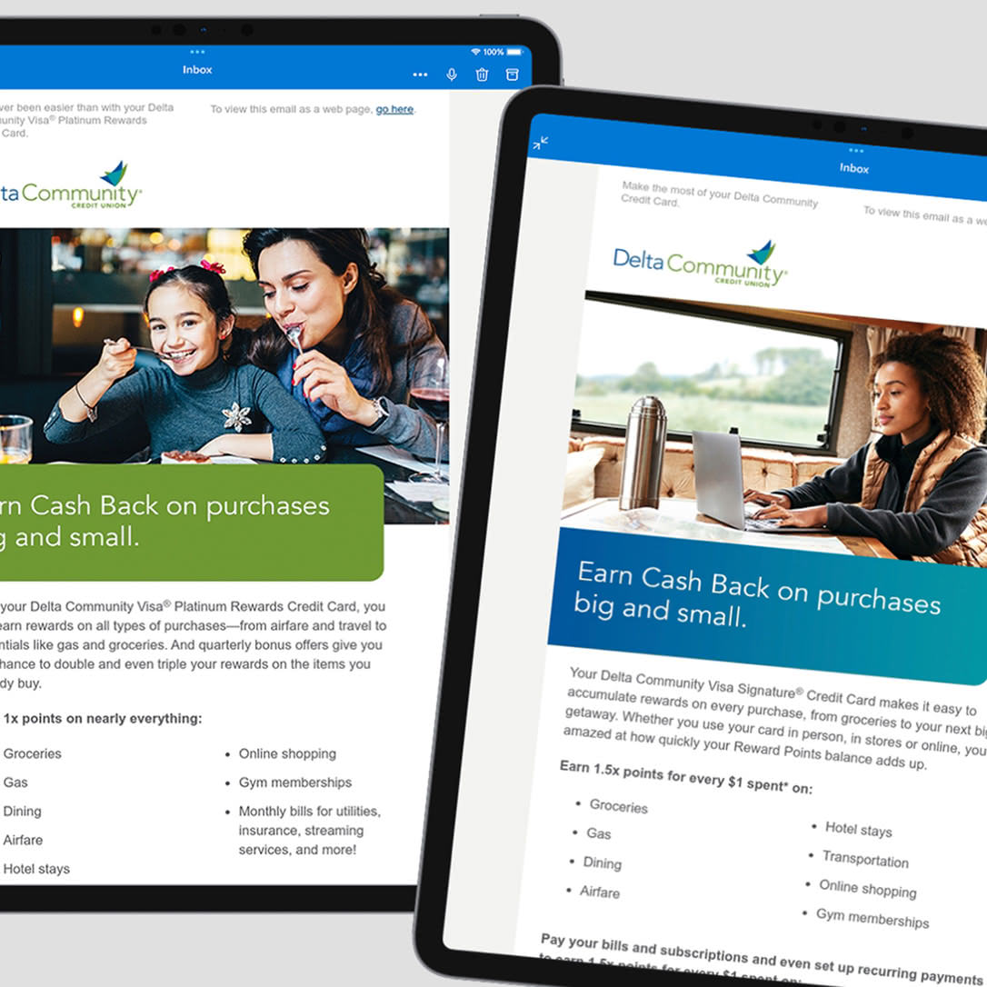 Delta Community Credit Union email creative