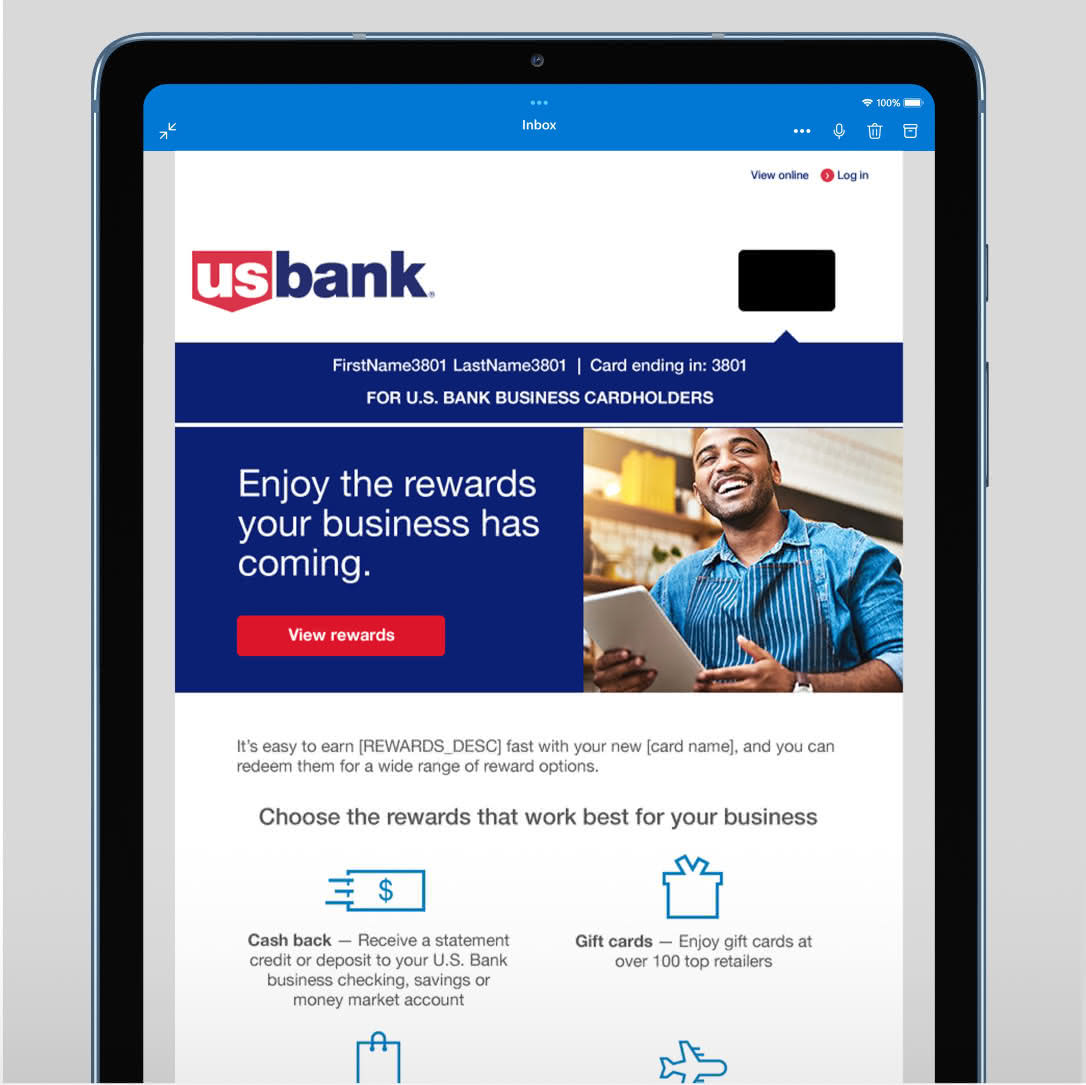 Visa U.S. Bank Small Business EMOB Emails