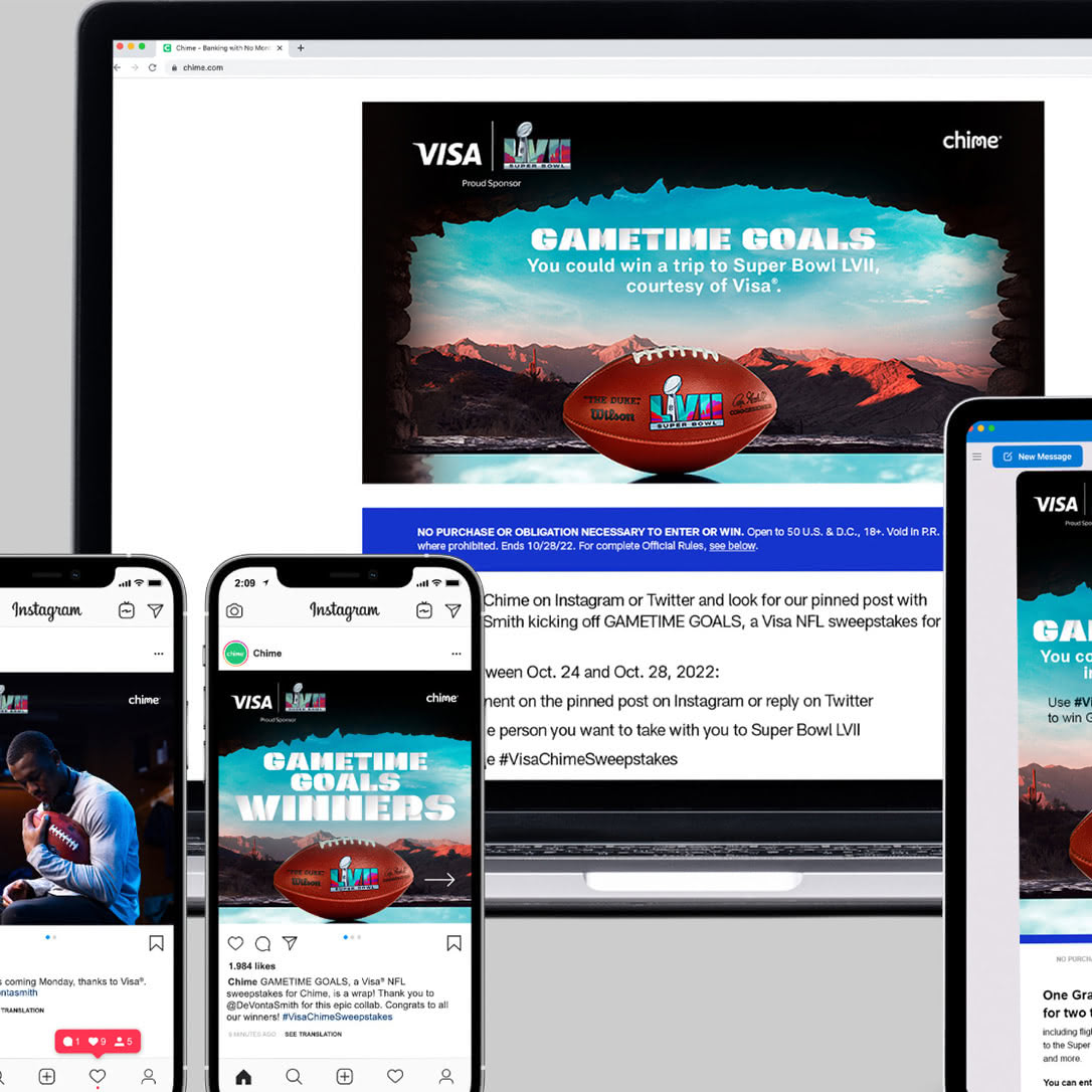Chime Super Bowl promotion
