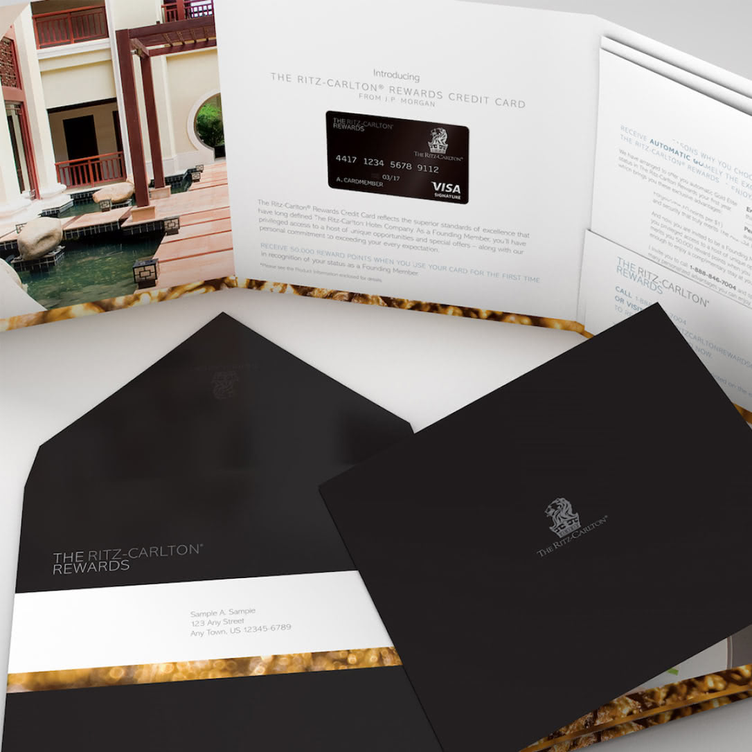 The Ritz-Carlton Rewards Credit Card direct mail package
