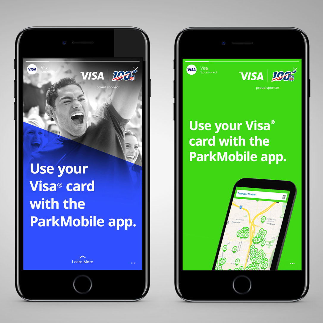 Visa ParkMobile Paid Social Media Advertising