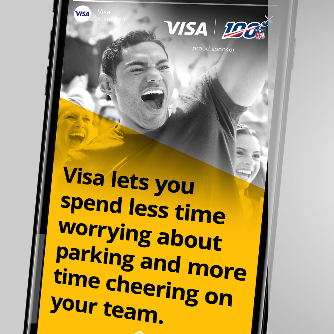 Visa ParkMobile Paid Social Media Advertising