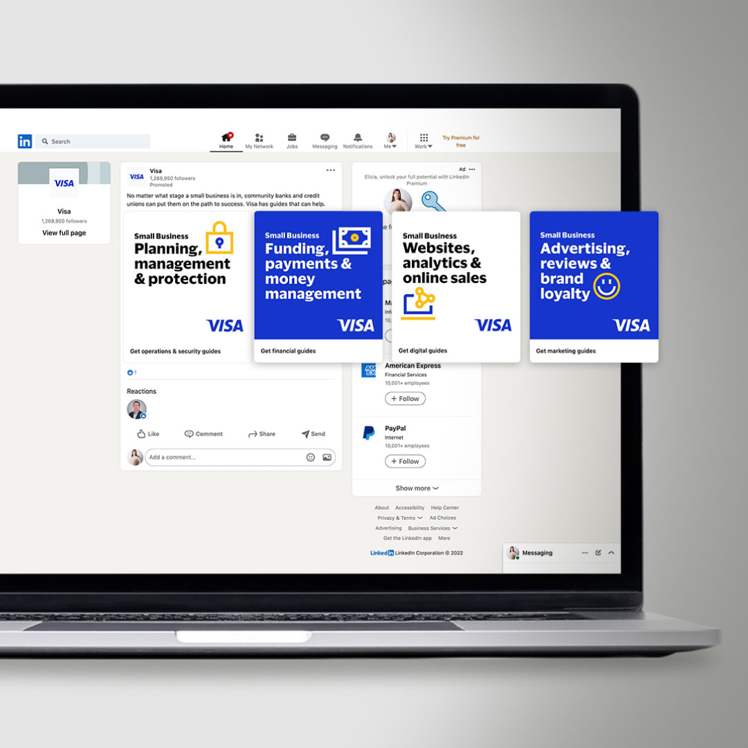 Visa LinkedIn Small Business Ads