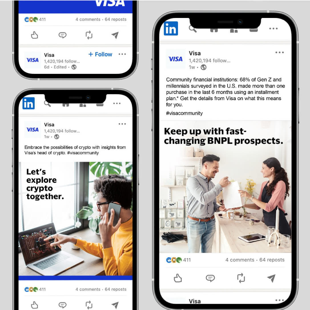 Visa Community Issuer LinkedIn Campaign Materials
