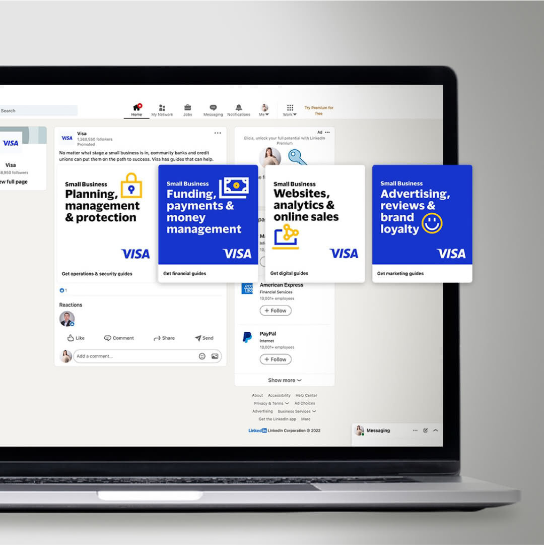 Visa Community Issuer LinkedIn Campaign Materials