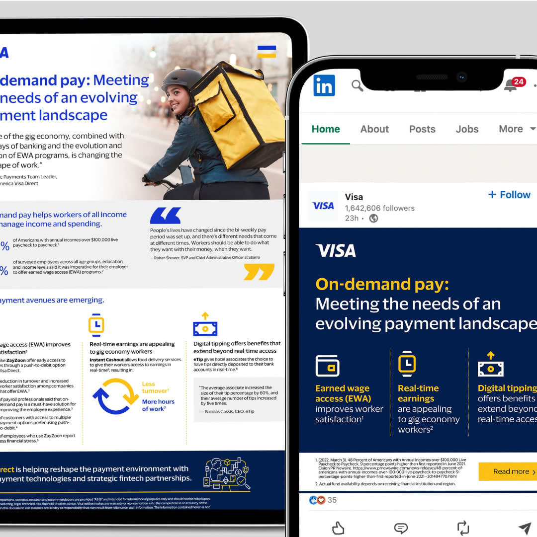 Visa On-demand payments infographic