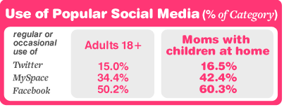 Use of Popular Social Media Chart