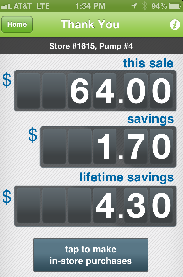 Cumberland Farms smartphone payment product