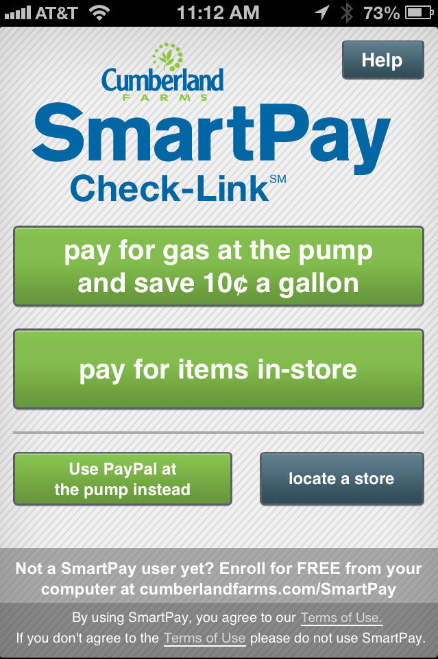 Cumberland Farms smartphone payment app