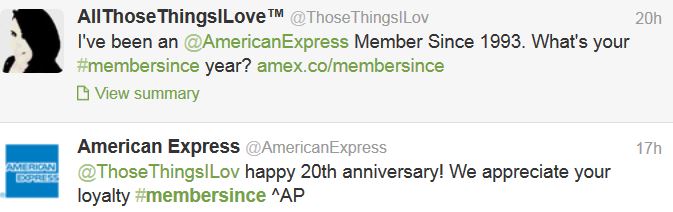 American Express uses Twitter to increase engagement for "Member Since" Facebook app