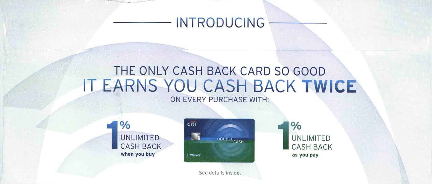 citi double cash back credit card DM 01