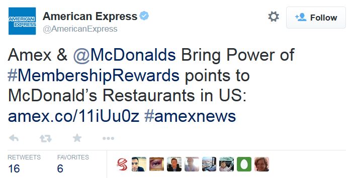 Amex partners with McDonald's to accept rewards points as payment for purchases