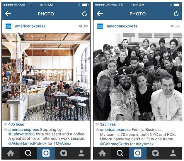 American Express turns Instagram over to customers