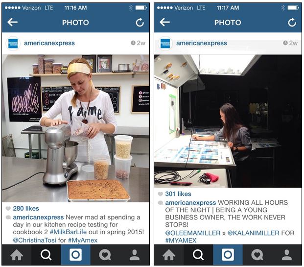 Customers take over American Express Instagram account