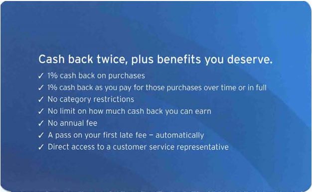 succinct summary of Citi Double Cash Back product benefits