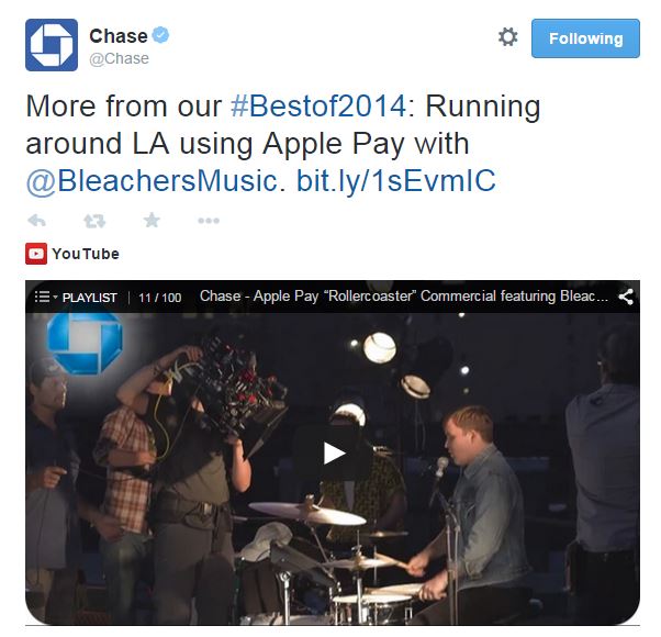 Content marketing trends - Chase uses social and mobile to market products and services