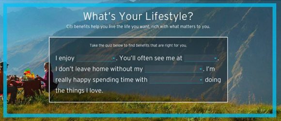 Credit Card Selectors: How Citi’s “Lifestyle” Quiz Tops the Competition