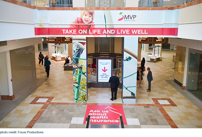 MVP Health Care kiosk at Colonie Center Mall