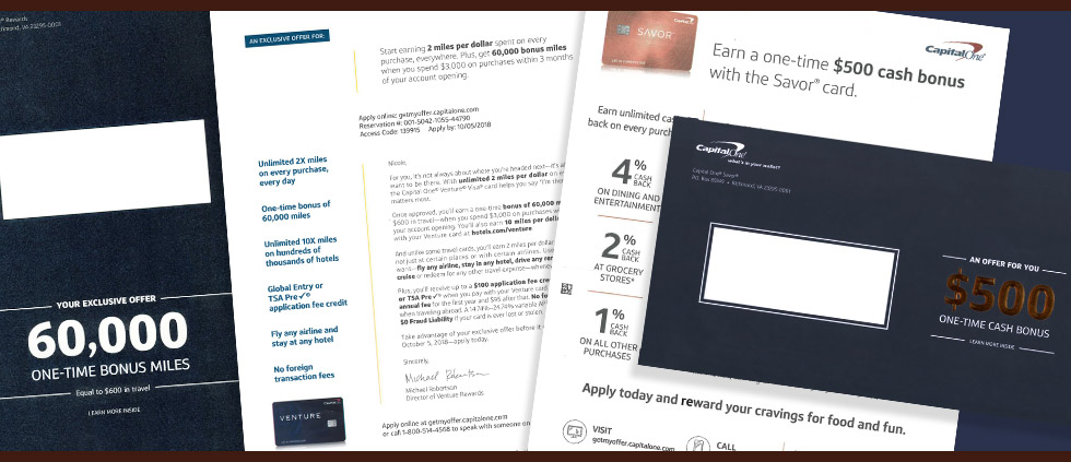 Capital One direct mail
