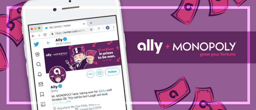 Ally Bank Monopoly game