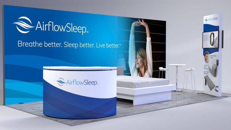 Airflow Sleep trade show booth