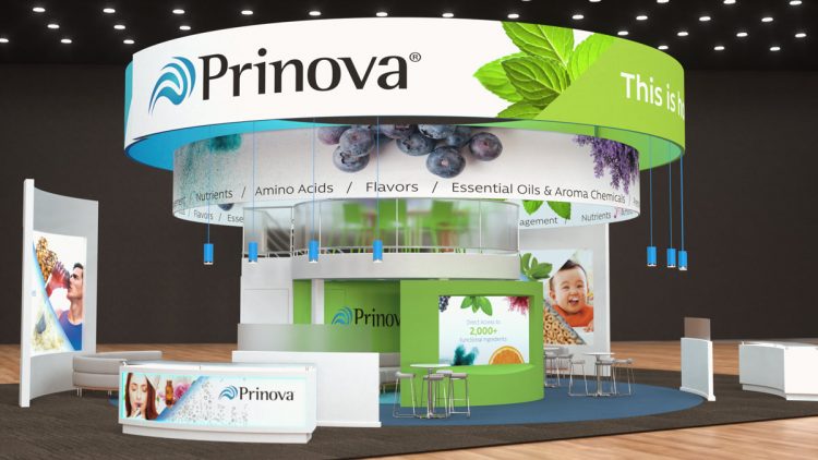 Prinova Tradeshow Booth for food and beverage rebrand