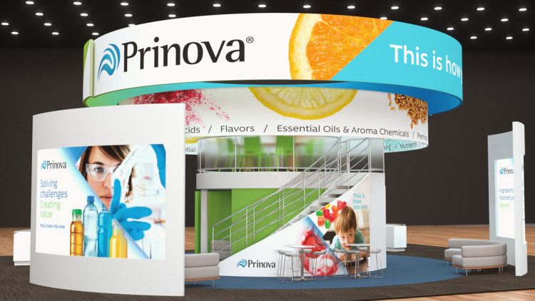 Prinova Tradeshow Booth for food and beverage rebrand