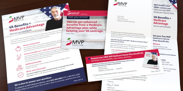 MVP Veterans letter package including one sheet, letter, and envelope