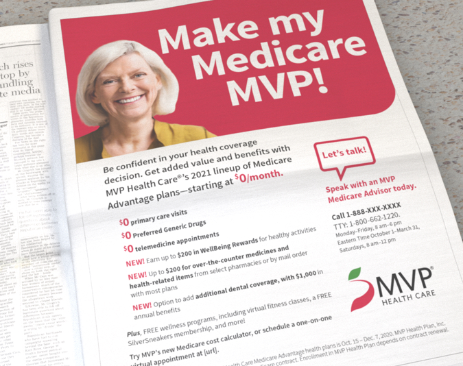 MVP print ad shown in newspaper