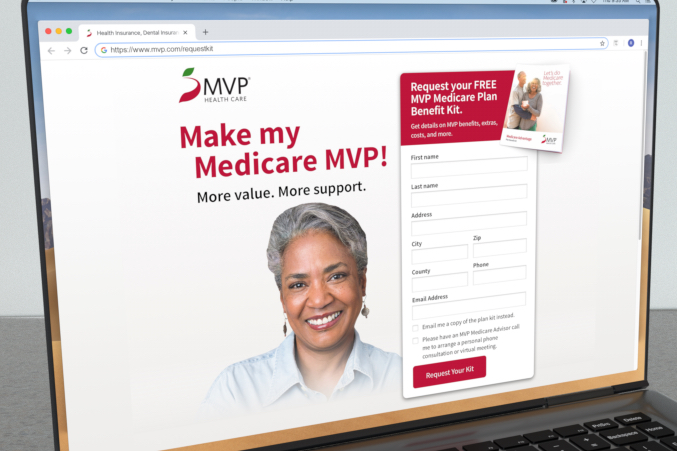 MVP Medicare AEP landing Page on laptop