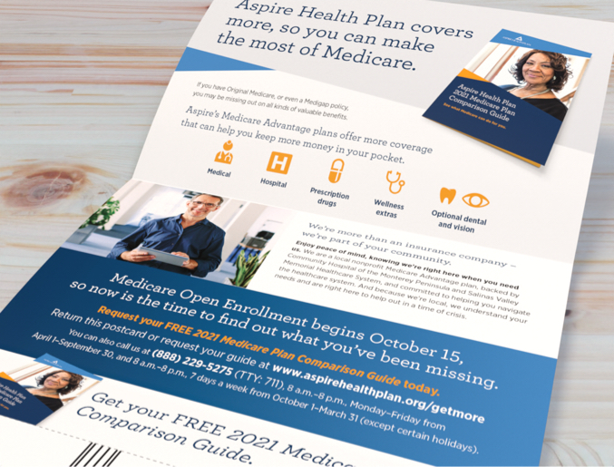 Aspire Health opened self mailer for unique Medicare market