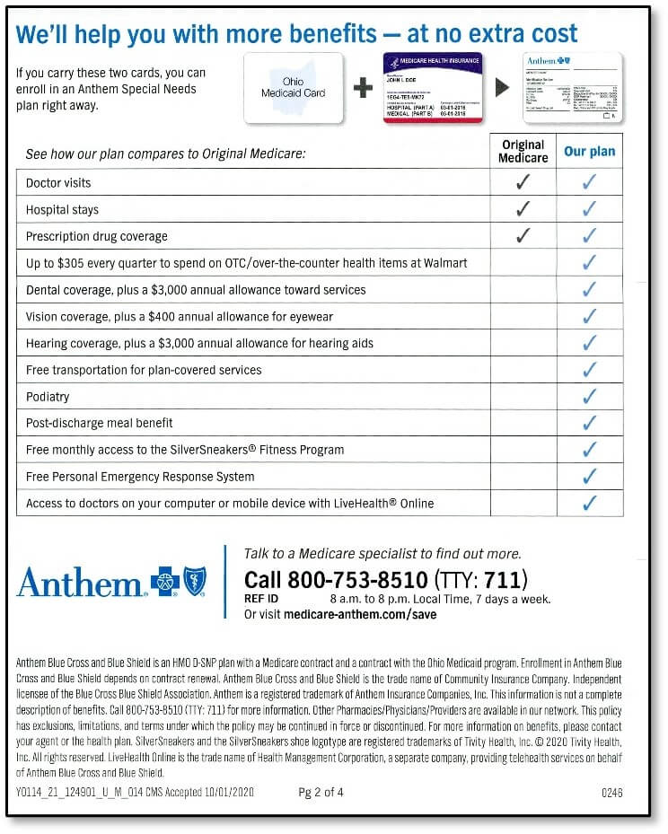 HC Insights - 2021 D-SNP plans direct mail creative - Athem