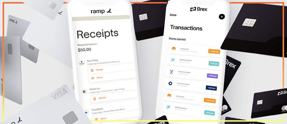 Brex and Ramp corporate payment card marketing