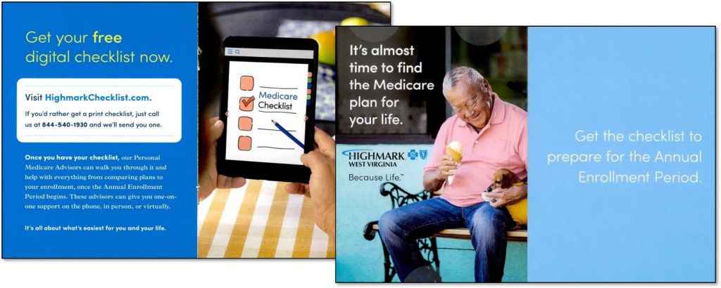 Preheat direct mail marketing example - digital checklist