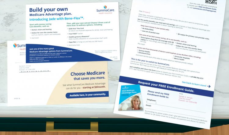 A SummaCare letter package, including an OE, insert and opened letter