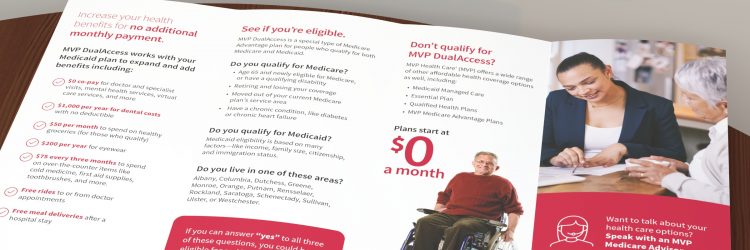 Opened MVP medicare brochure