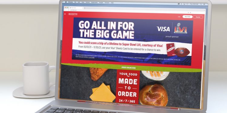 Visa/Sheetz NFL sweepstakes banner ad