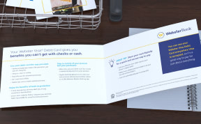 Inside spread of a Webster self-mailer