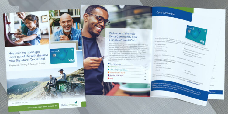 DCCU member welcome guide cover and inside spread