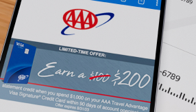 AAA email with limited time offer: Earn a $200 statement credit